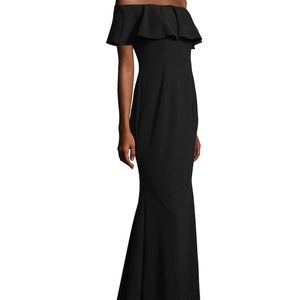 Adrianna Papell Off-The-Shoulder Ruffle Gown